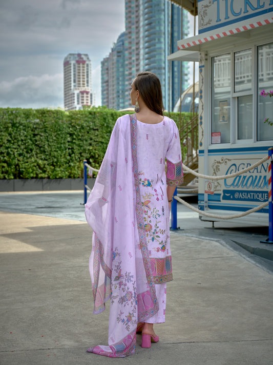 Charmie Charmie01c - Premium Printed Ready To Wear Salwar Suit (Purple)