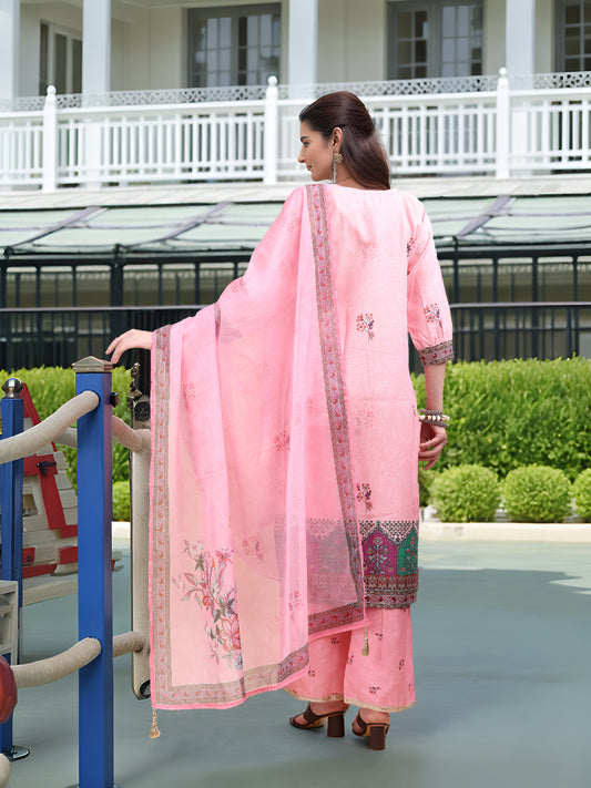 Charmie Charmie04b - Premium Printed Ready To Wear Salwar Suit (Pink)