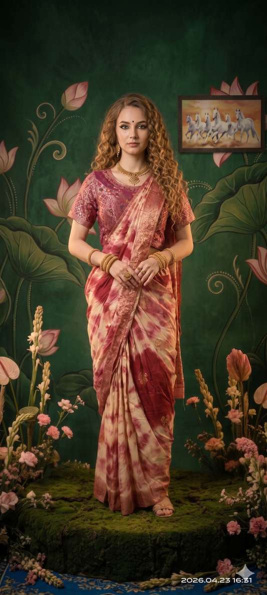 2D HISO 3501 - Ready To Wear Viscose Jacquard Saree Silk Saree And Ready To Wear Blouse With Cup (Wine) - View 2