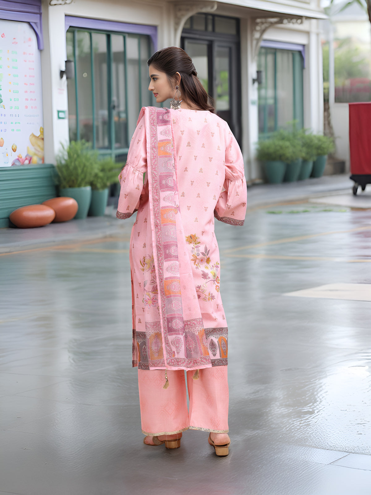 Charmie Charmie03c - Premium Printed Ready To Wear Salwar Suit (Pink)