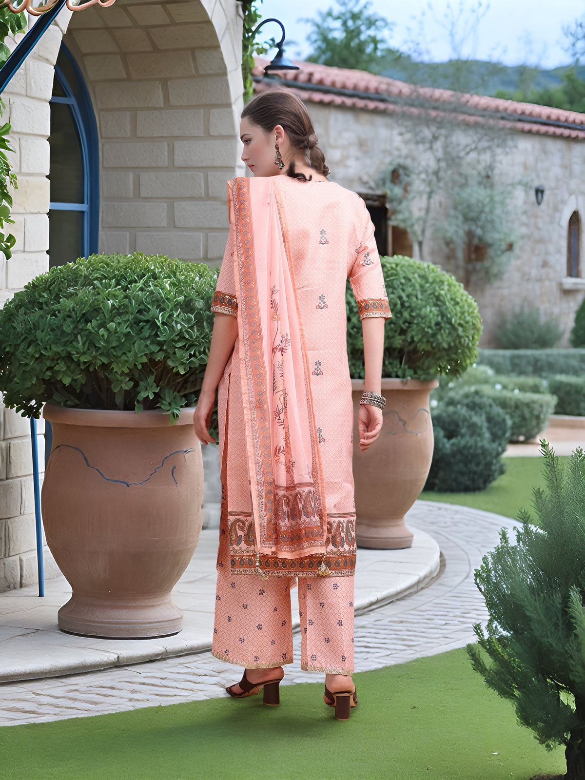 Charmie Charmie05c - Premium Printed Ready To Wear Salwar Suit (Pink)