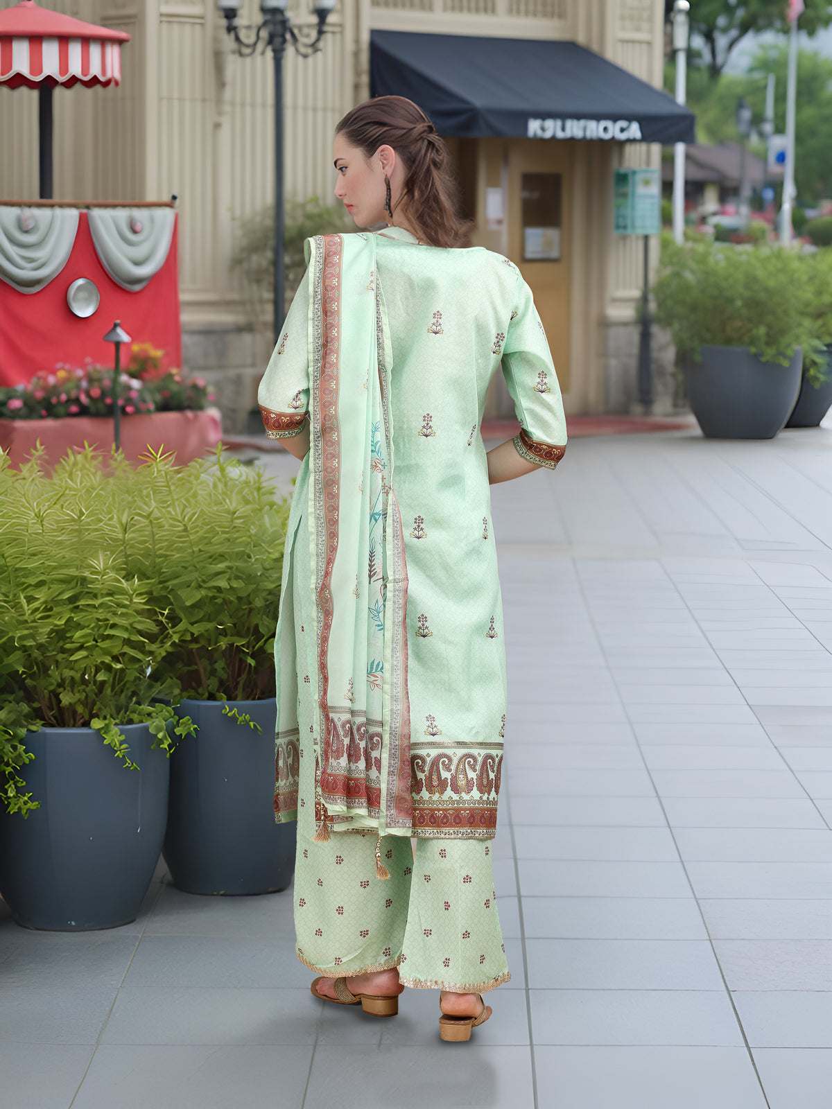 Charmie Charmie05d - Premium Printed Ready To Wear Salwar Suit (Green)