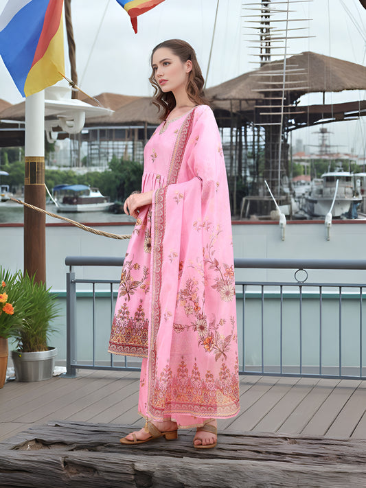 Charmie Charmie08a - Premium Printed Ready To Wear Salwar Suit (Pink)