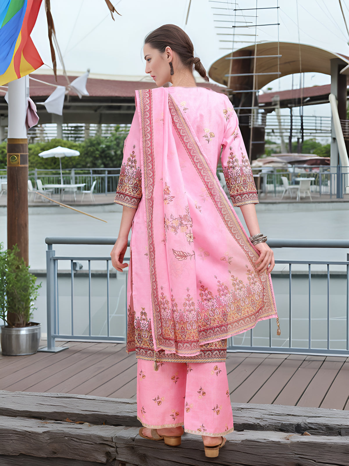 Charmie Charmie08a - Premium Printed Ready To Wear Salwar Suit (Pink)
