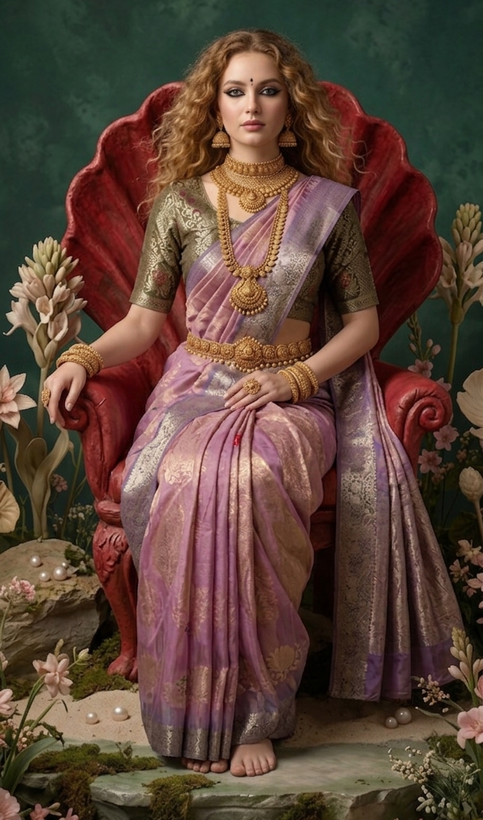 SILKALA 3602 - Ready To Wear Viscose Jacquard Saree Silk Saree And Ready To Wear Blouse With Cup (Pink) - View 4