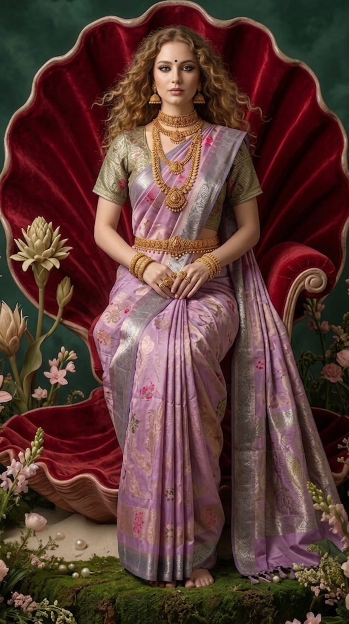 SILKALA 3604 - Ready To Wear Viscose Jacquard Saree Silk Saree And Ready To Wear Blouse With Cup (Pink) - View 4