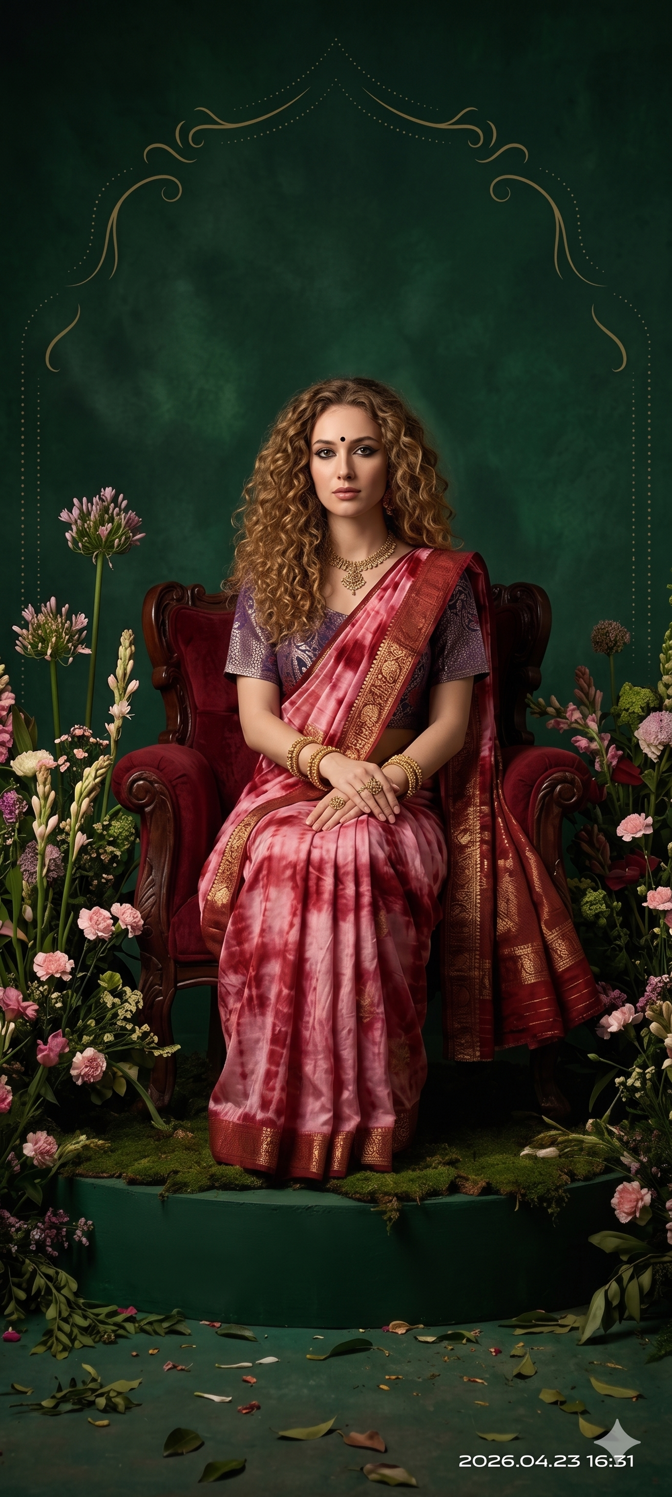 2D HISO 3502 - Ready To Wear Viscose Jacquard Saree Silk Saree And Ready To Wear Blouse With Cup (Wine) - View 4
